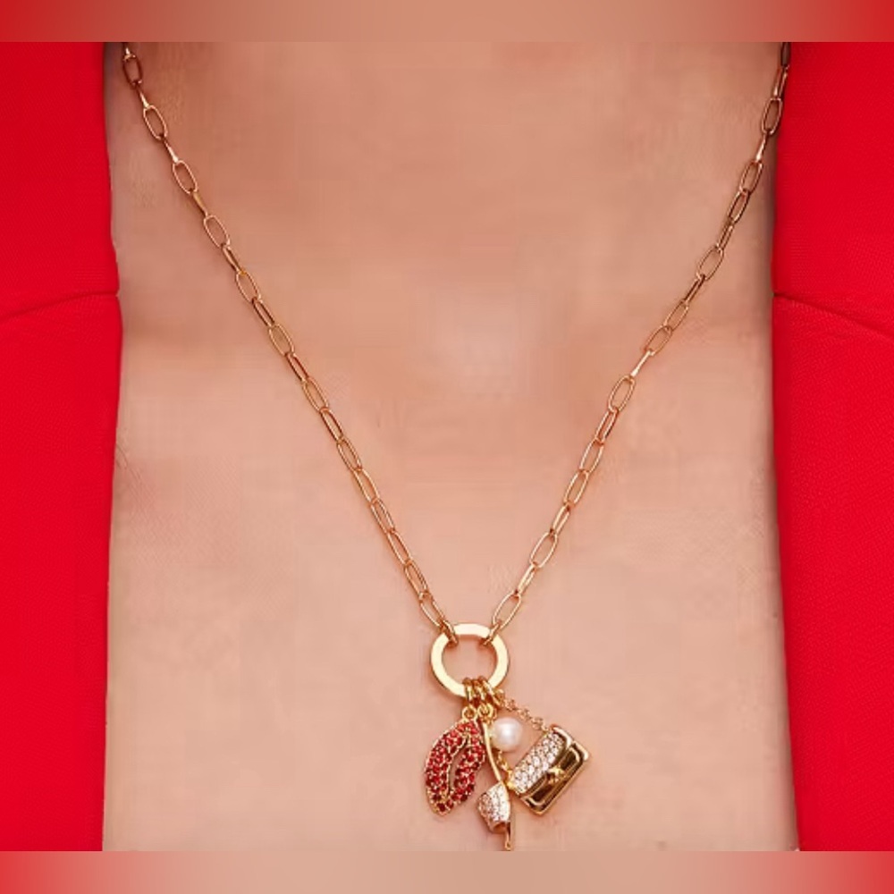 Kate Spade Hit The Town Cluster Charm Pendant nwt